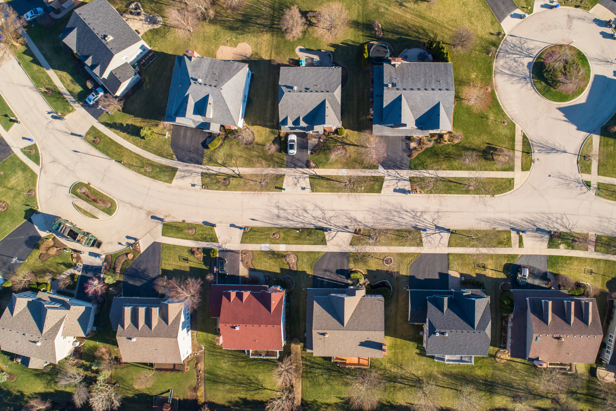 Residential neighborhood outside of Chicago, Illinois